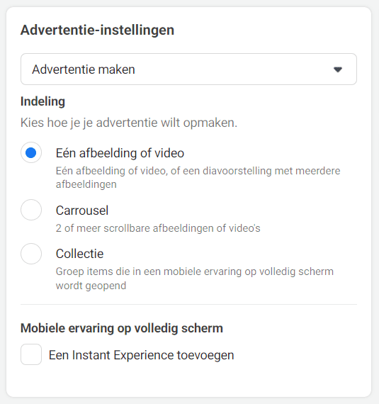 instagram advertentie ontwerpen